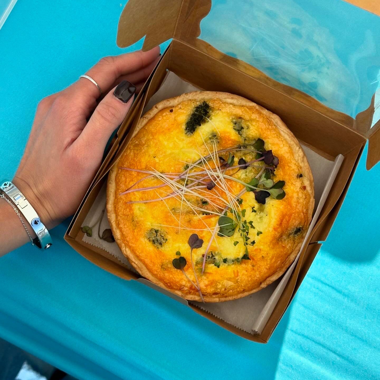Quiche with seasonal vegetables