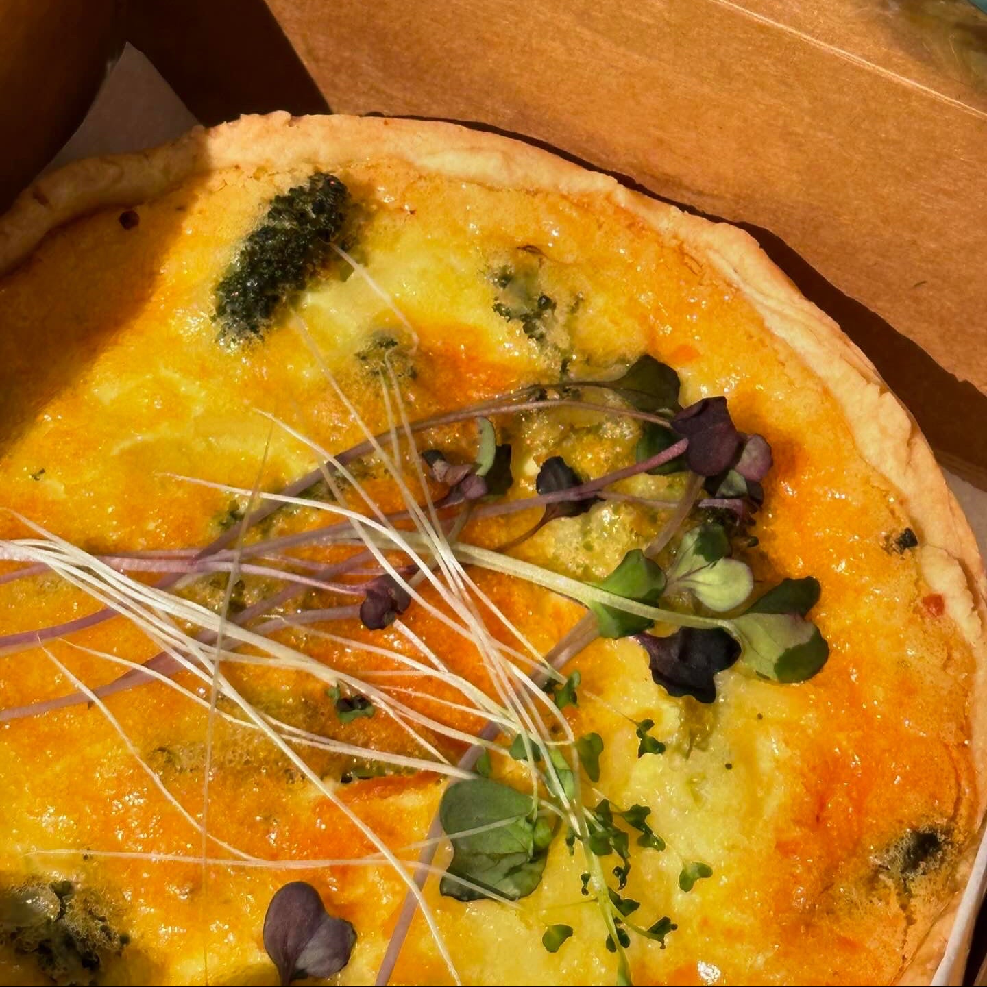 Quiche with seasonal vegetables