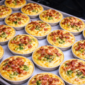 Tartlets with bacon & mozzarella