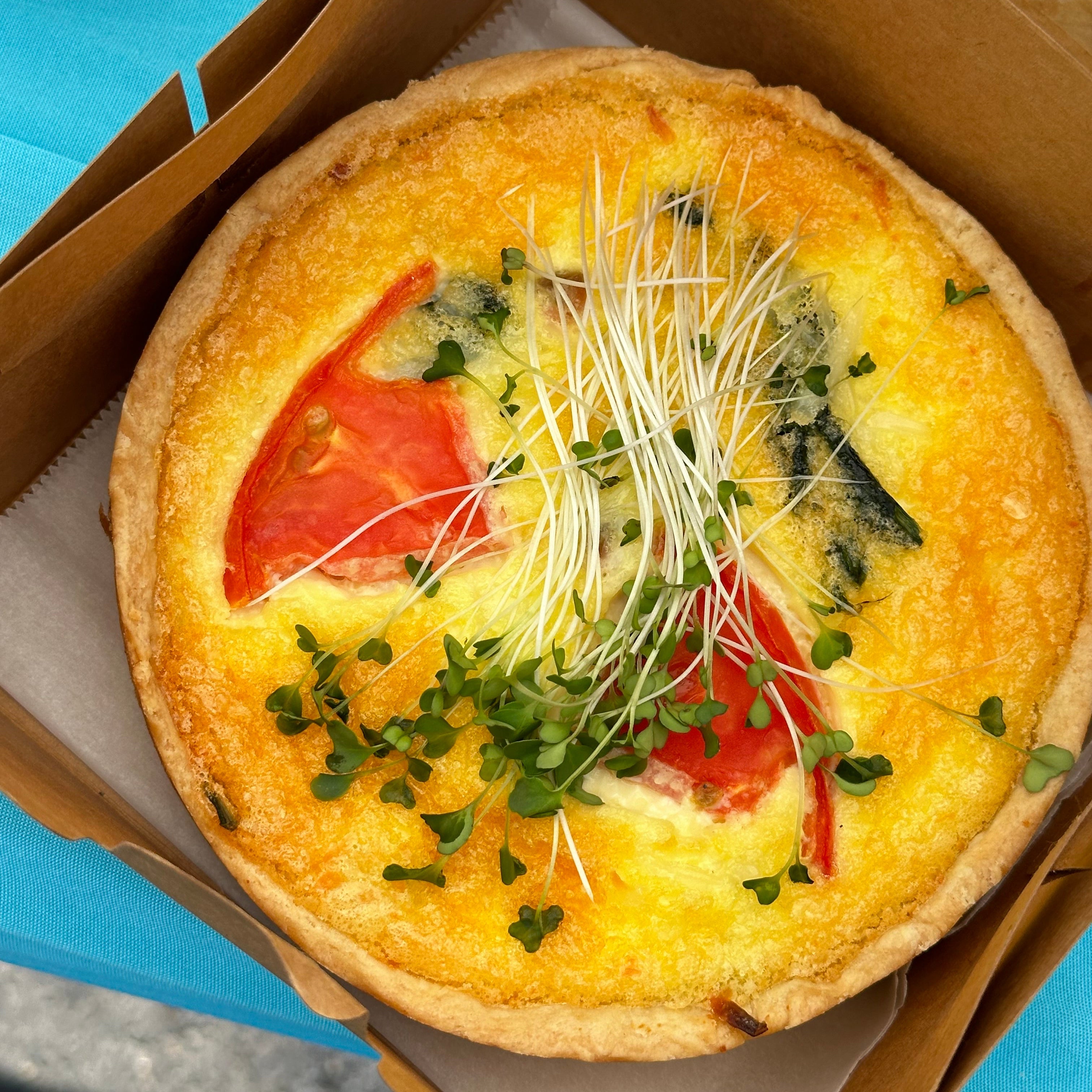 Quiche with chicken