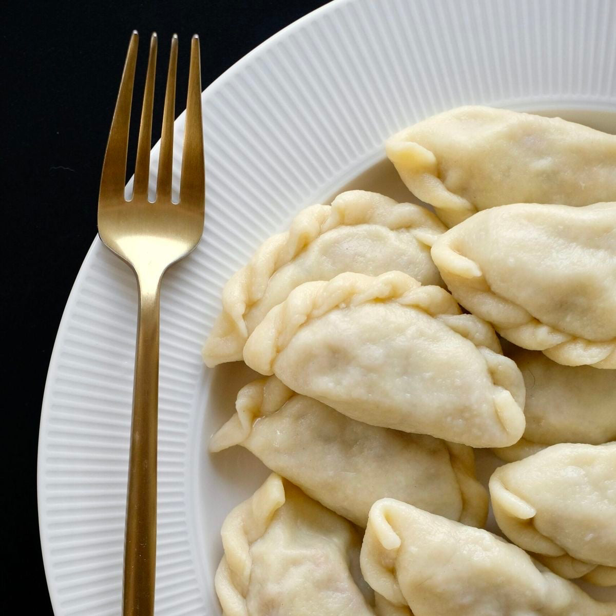 Traditional hand-made cheese pierogi